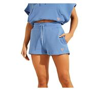Guess Active Drawstring Sweat Short Pantalones Cortos Informales, Azul (Midday Blue), Large para Mujer