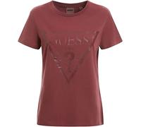 GUESS Adele - Camiseta de manga corta con cuello redondo para mujer, Bodega, S