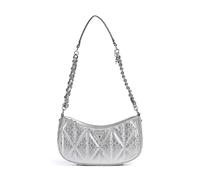 Guess Aldina G-Shine Bolso de hombro plata, imitación de cuero, mujer