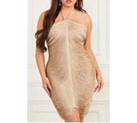 GUESS Analise Bandage Dress Fawn Taupe Talla: S | Mini Vestidos Outlet | Mujer | Negro