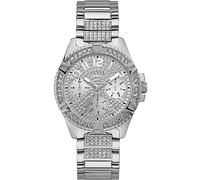Guess Reloj de pulsera analógico Frontier W1156L1, Acero inoxidable, Plata, Mujer