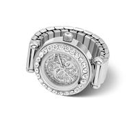 Guess Anna GW1022L1 - Reloj de Pulsera analógico de Cuarzo para Mujer, Acero Inoxidable, 18 mm, Correa de Acero Inoxidable, Plata, 3 Bares, Color de la Esfera: Plateado