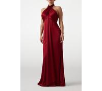 GUESS Aretha Halter Knot L Dark Jam Red Talla: 38 | Vestidos Maxi Outlet | Mujer | Rojo