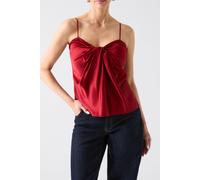 GUESS Aretha Sl Top Dark Jam Red Talla: 48 | Camisetas de Seda Outlet | Mujer | Rojo