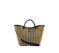 GUESS Atalia Tote, Bolsa de Mano Mujer, Beige/Negro (Natural/Black), Talla única