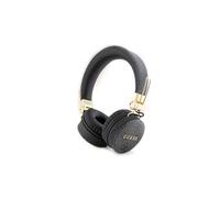 CG MOBILE Guess - Auriculares inalámbricos (4G, Piel sintética, con Logotipo de Metal), Color Negro