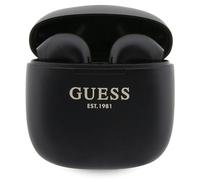 Guess Auriculares Bluetooth GUTWST26PSK TWS + Base de Acoplamiento Negro Classic EST Logo