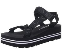 GUESS Avin, Sandalias con cuña Mujer, Black, 36 EU