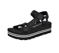 GUESS Avin Sandalias de cuña para mujer, Negro -, 40 EU