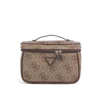 Guess Berta 4G Logo Neceser marrón, imitación de cuero, 26 x 18 x 12cm