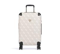 Guess Berta Maxi 4G Maleta con 4 ruedas beige/negro, fibra sintética, 39 x 64 x 28cm