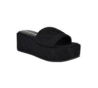 GUESS Bintai, Sandalia Mujer, Black Logo 001, 37.5 EU