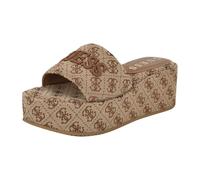 GUESS Bintai, Sandalia Mujer, Logotipo marrón Medio 210, 38.5 EU