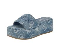 Guess Bintai, Sandalia Mujer, Medium Blue Denim Logo 420, 38.5 EU