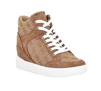 GUESS Tenis Blairin para mujer, Beige/Marrón 110, 36.5 EU