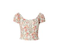 GUESS Blusa 'ELIANE' crema / verde / naranja / rosa claro XL crema / verde / naranja / rosa claro