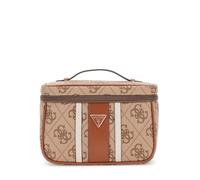 GUESS Bolsa de Maquillaje Erenia Toiletry Train Case Latte Logo marrón Claro