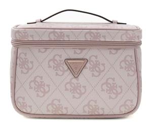 GUESS Bolsa de Maquillaje Toiletry Train Case Orchid Logo Rosa Viejo