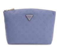 GUESS Bolsa de Maquillaje Wilder Top Zip Cosmetic Bag Grey Blue Logo Gris Azulado