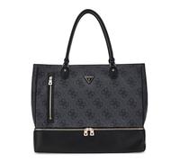 GUESS Bolsa de Viaje Bolso de Hombro con Compartimento para portátil Zip Bottom Tote Coal Logo Gris Oscuro