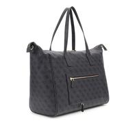 GUESS Bolsa de Viaje con Compartimento para portátil Latona Carryon Large Tote Coal Logo Gris Oscuro