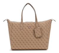 GUESS Bolsa de Viaje con Compartimento para portátil Latona Carryon Large Tote Latte Logo marrón Claro
