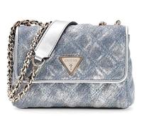 GUESS bolso bandolera bolso de hombro Giully II Mini 2 Compartment Convertible Flap Metallic Denim azul claro