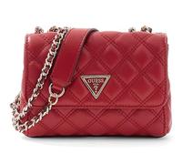 GUESS bolso bandolera bolso de hombro Giully II Mini Compound Convertible Flap Bag Dark Cherry rojo oscuro