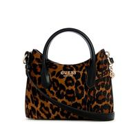 GUESS bolso bandolera Domitilla Mini Satchel Bag Leopard marrón