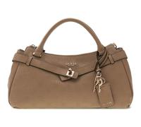 GUESS bolso bandolera Ella Logo Girlfriend Satchel Beige Logo marrón topo