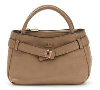 GUESS bolso bandolera Ella Logo Mini Satchel Beige Logo marrón topo