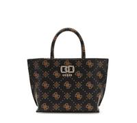 GUESS bolso bandolera Emelie Logo Mini Tote Espresso Logo marrón oscuro