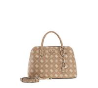 GUESS bolso bandolera Emelie Logo Two Comp Satchel Biscotti Logo marrón claro