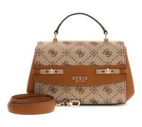 GUESS bolso bandolera Melinda Logo Top Handle Bag Latte Logo marrón claro