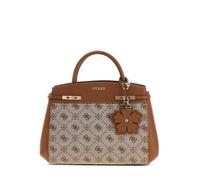 GUESS bolso bandolera Melinda Logo Tri Compartment Satchel Latte Logo marrón