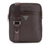 GUESS bolso bandolera Milano Crossbody Flat Dark Brown marrón oscuro