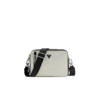 GUESS bolso bandolera muñequera Torino Camera Bag Double Zip Black/White crema