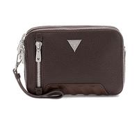 GUESS bolso bandolera muñequera Torino Camera Bag Double Zip Dark Brown marrón oscuro