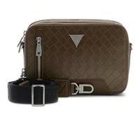 GUESS bolso bandolera muñequera Torino Camera Bag Double Zip Dark Olive marrón