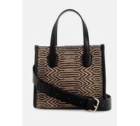 GUESS bolso bandolera Silvana Two Compartment Mini Tote Natural/Black marrón claro