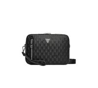 GUESS Bolso bandolera Torino G Wave, negro, 23 x 16 x 6,8 cm, piel sintética