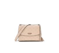 GUESS Phoebe Convertible Xbody Flap Bag Simply Taupe Logo