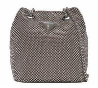 Guess Bolso De Cubo Con Cordón Y Cadena De Strass En Plata
