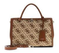 GUESS bolso de hombro Audrey Logo Girlfriend Satchel Latte Logo marrón