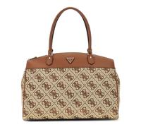 GUESS bolso de hombro bolsa de viaje Audrey Logo Deluxe Dome Tote Cognac Logo marrón