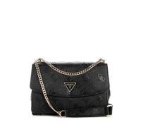 GUESS bolso de hombro bolso bandolera Cresidia II Convertible Xbody Flap Bag Black Logo negro