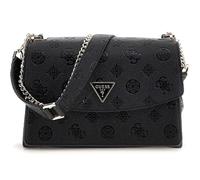 GUESS bolso de hombro bolso bandolera Cresidia II Convertible Xbody Flap Bag Black Logo negro