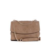 GUESS bolso de hombro bolso bandolera Cresidia II Convertible Xbody Flap Bag Dark Taupe Logo marrón topo
