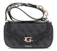 GUESS bolso de hombro bolso bandolera Dea Crossbody Flap Coal Logo gris oscuro