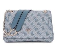 GUESS bolso de hombro bolso bandolera Noelle II Convertible Xbody Flap Bag Slate Logo azul claro